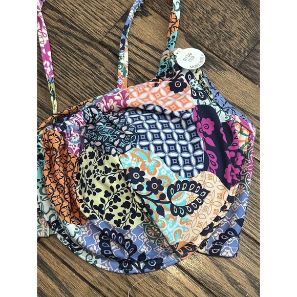 Artesands Salmagundi Multi Degas Bikini Top Size 14 Tropical Underwire NWT - Picture 4 of 15
